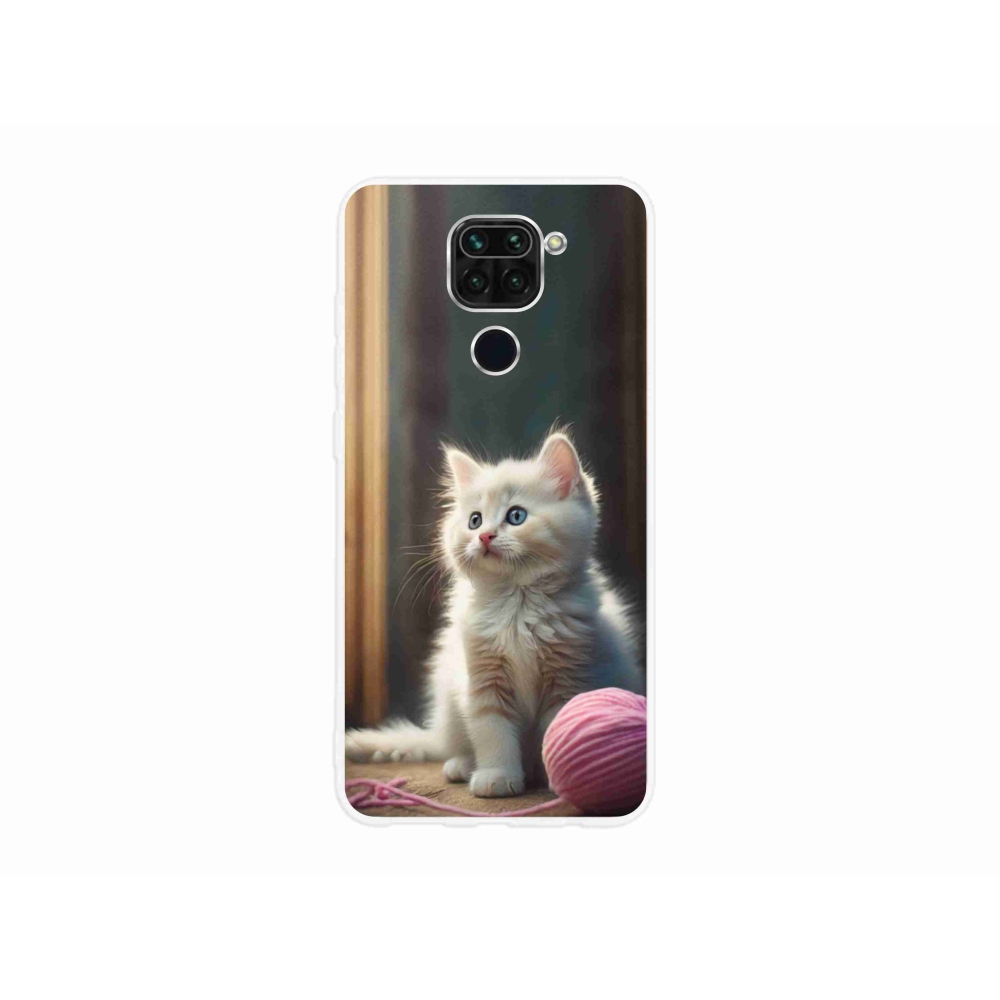 Gél borítás mmCase a Xiaomi Redmi Note 9-hez - fehér cica 2