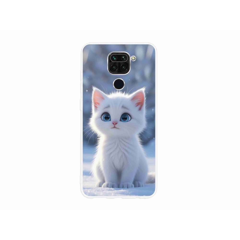 Gél borítás mmCase a Xiaomi Redmi Note 9-hez - fehér cica 3