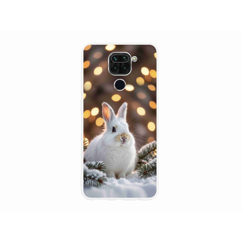 Gél borítás mmCase a Xiaomi Redmi Note 9-hez - fehér nyúl