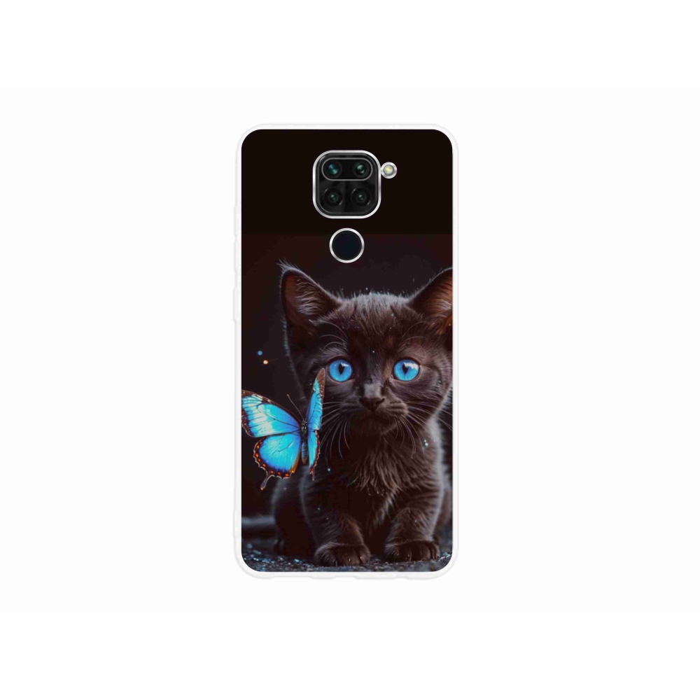 Gél borítás mmCase a Xiaomi Redmi Note 9-hez - fekete cica 3