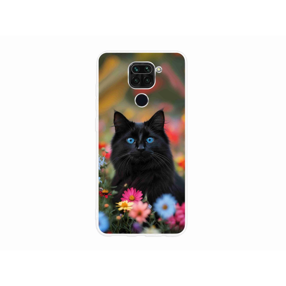 Gél borítás mmCase a Xiaomi Redmi Note 9-hez - fekete cica 4