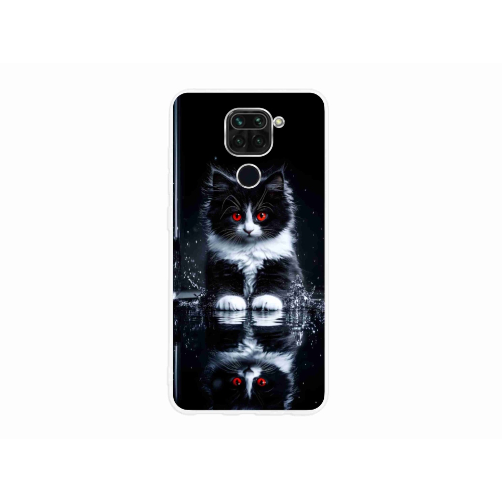 Gél borítás mmCase a Xiaomi Redmi Note 9-hez - fekete és fehér cica