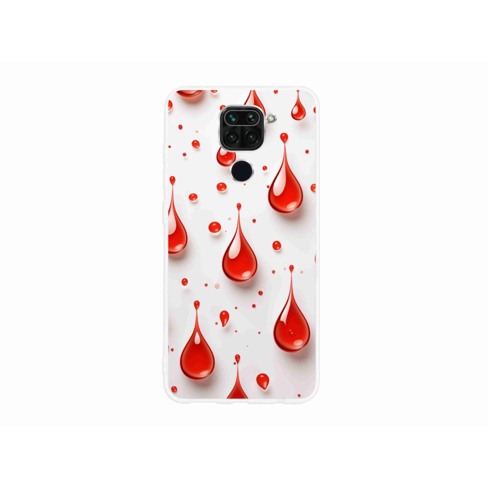 Gél borítás mmCase a Xiaomi Redmi Note 9-hez - piros cseppek