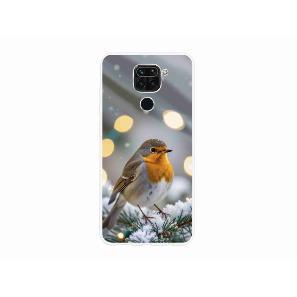Gél borítás mmCase a Xiaomi Redmi Note 9-hez - piros télen