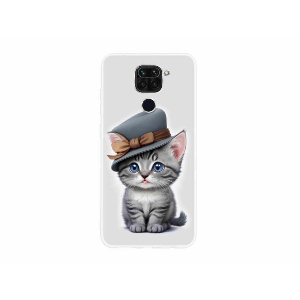 Gél borítás mmCase a Xiaomi Redmi Note 9-hez - cica sapkával
