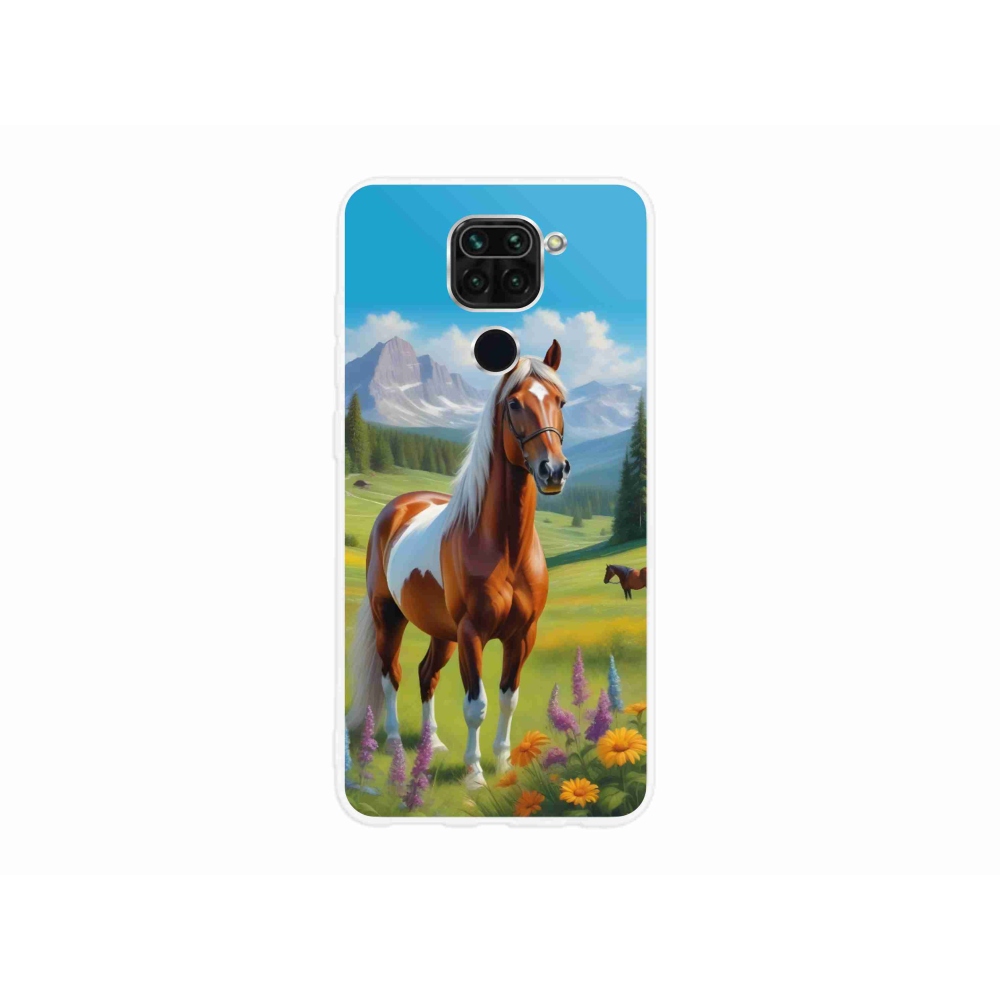 Gél borítás mmCase a Xiaomi Redmi Note 9-hez - ló a réten