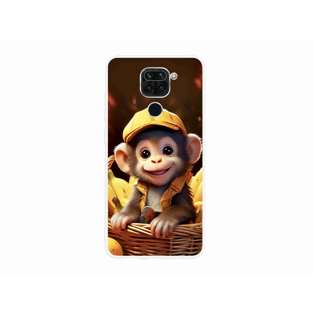 Gél borítás mmCase a Xiaomi Redmi Note 9-hez - majom a kosárban