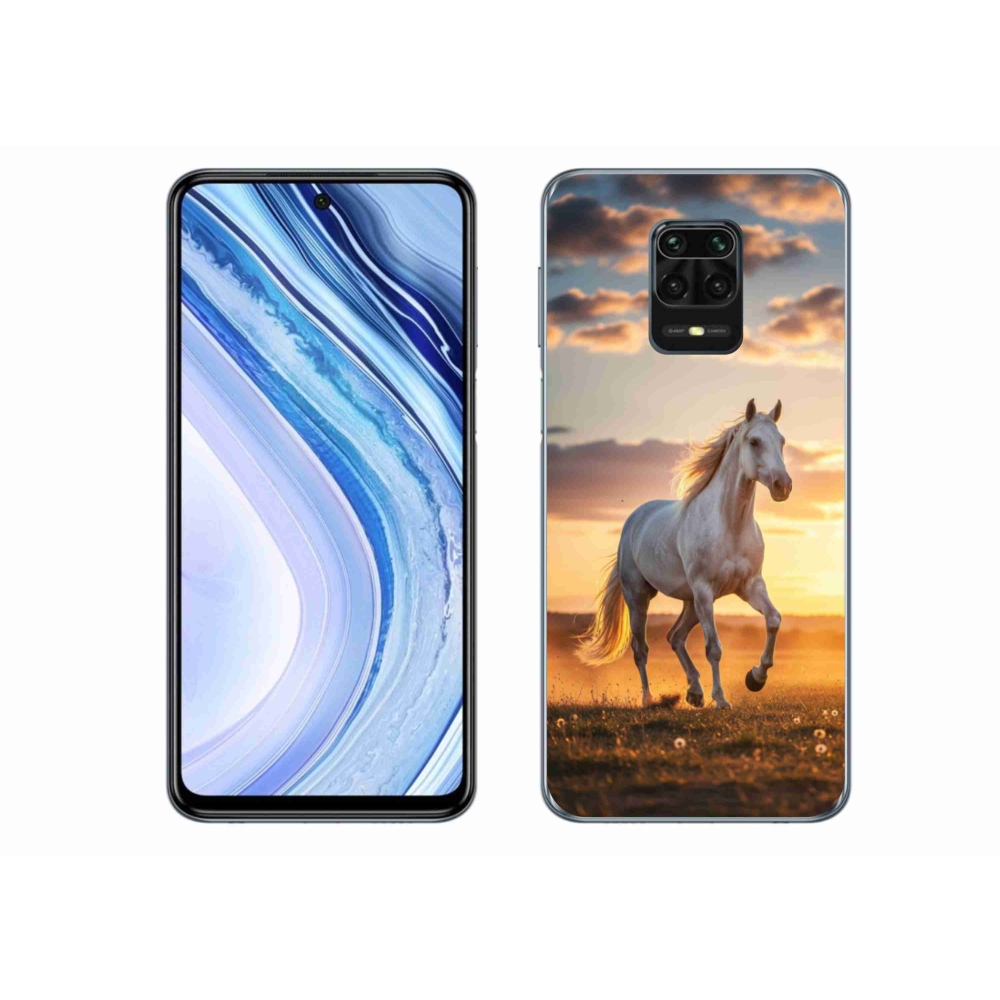 Gél borítás mmCase a Xiaomi Redmi Note 9 Pro-hoz - futó fehér ló 2