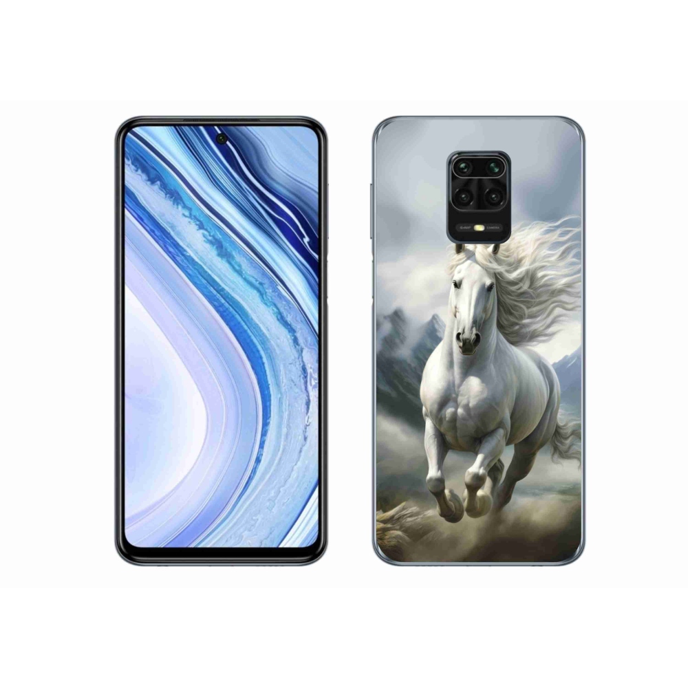 Gél borítás mmCase a Xiaomi Redmi Note 9 Pro számára - futó fehér ló 3