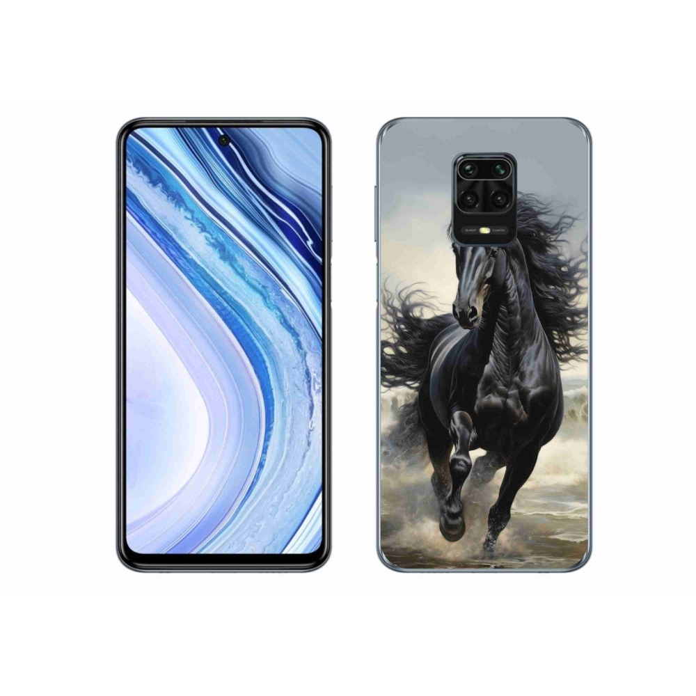 Gél borítás mmCase a Xiaomi Redmi Note 9 Pro-hoz - fekete ló futás
