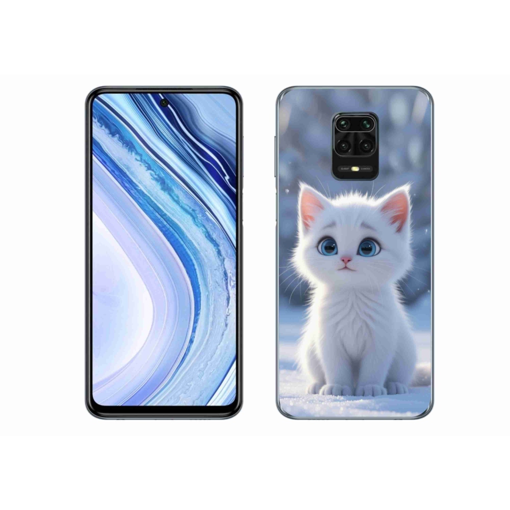 Gél borítás mmCase a Xiaomi Redmi Note 9 Pro készülékhez - fehér cica 3