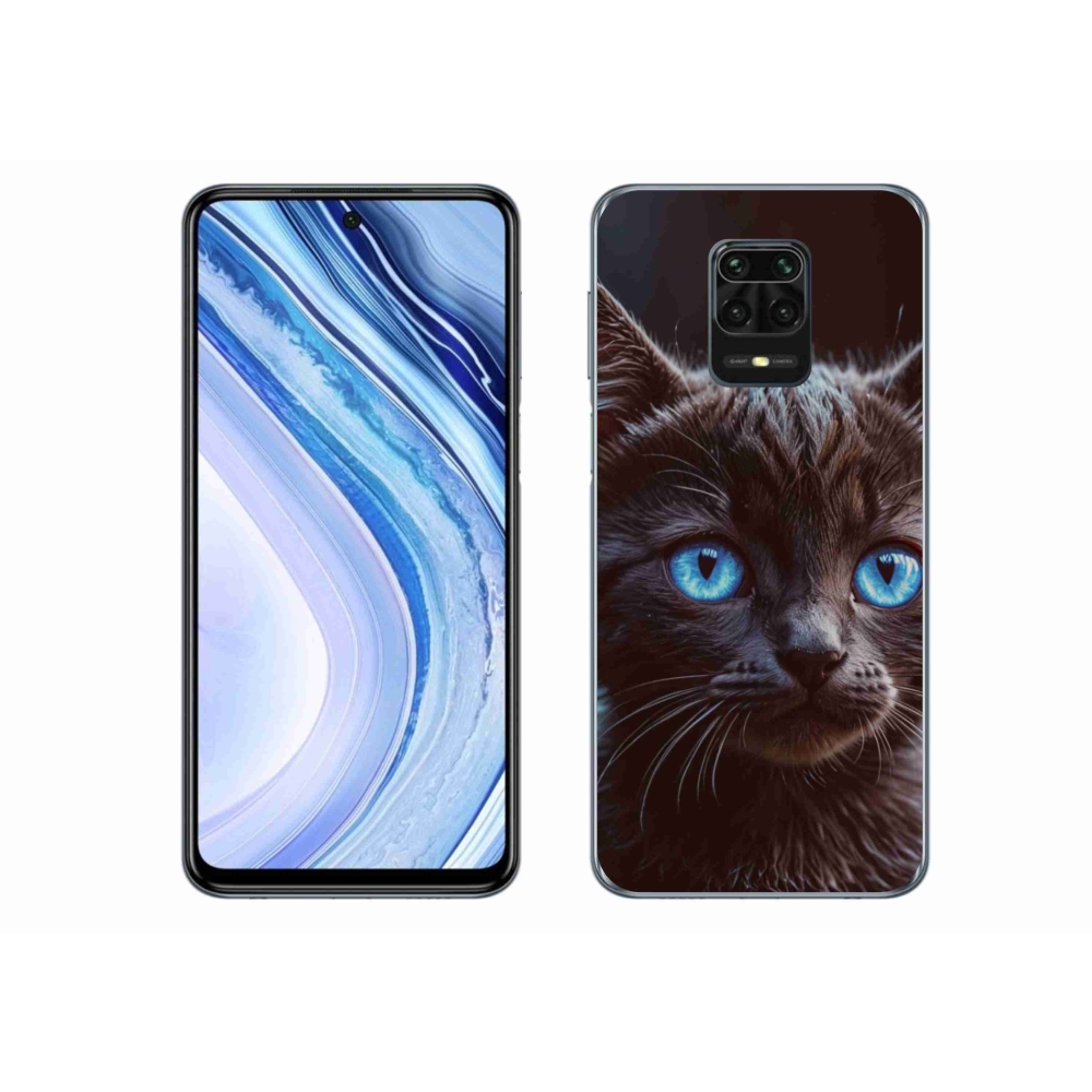 Gél borítás mmCase a Xiaomi Redmi Note 9 Pro-hoz - fekete cica 2