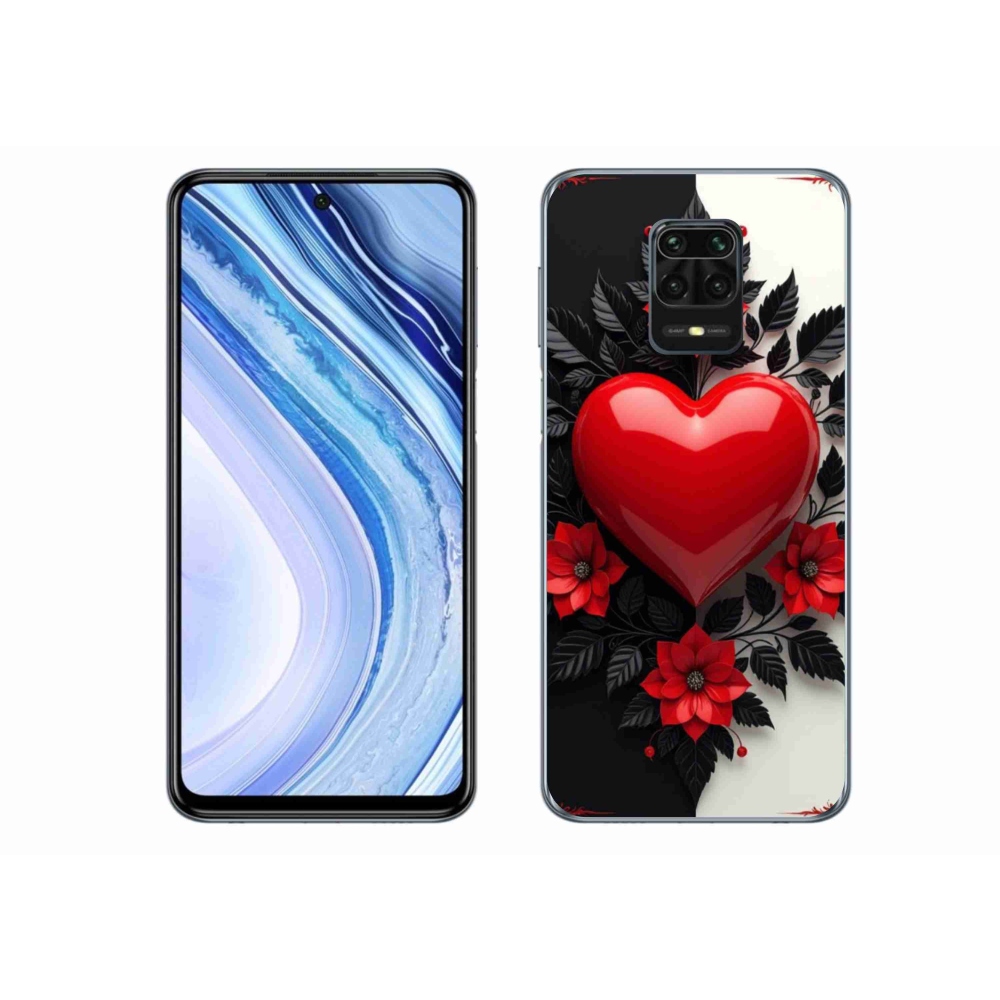 Gél borítás mmCase a Xiaomi Redmi Note 9 Pro készülékhez - piros szív