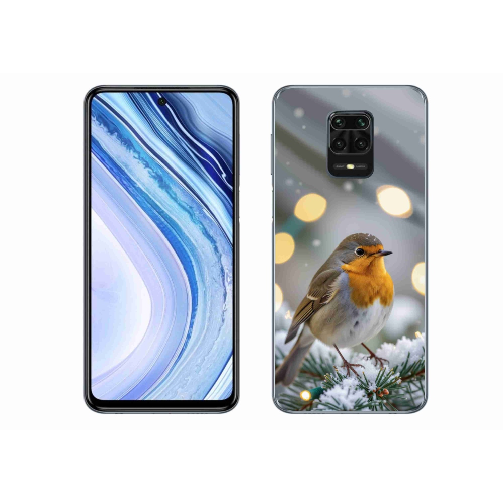 Gél borítás mmCase a Xiaomi Redmi Note 9 Pro számára - télen pirosló színű