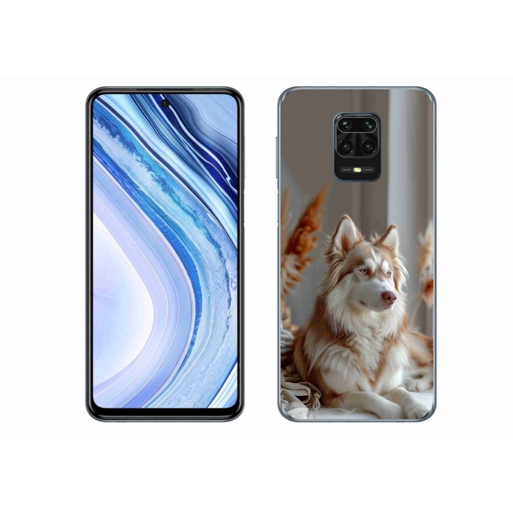 Gél borítás mmCase a Xiaomi Redmi Note 9 Pro számára - csendes szibériai husky