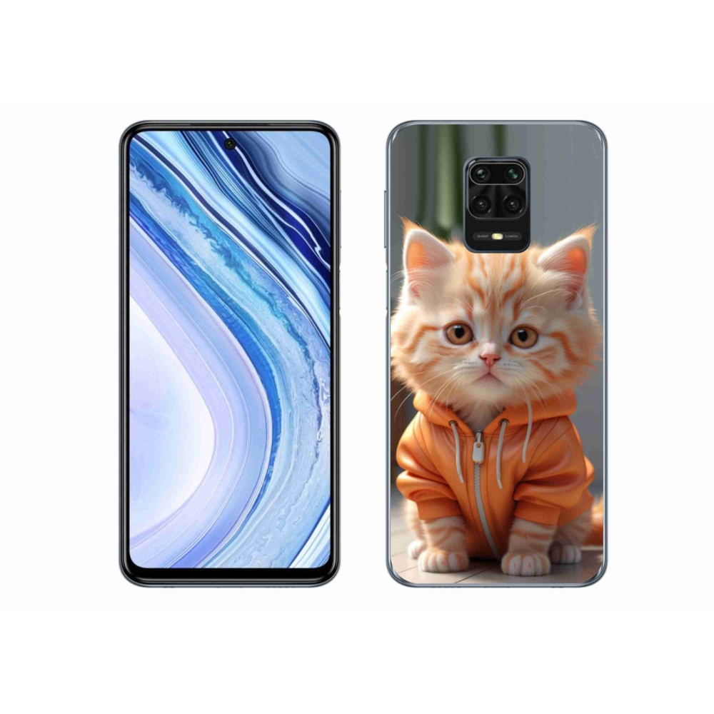 Gél borítás mmCase a Xiaomi Redmi Note 9 Pro-hoz - cica egy melegítőben