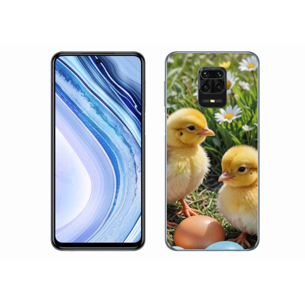 Gél borítás mmCase a Xiaomi Redmi Note 9 Pro számára - csirkék