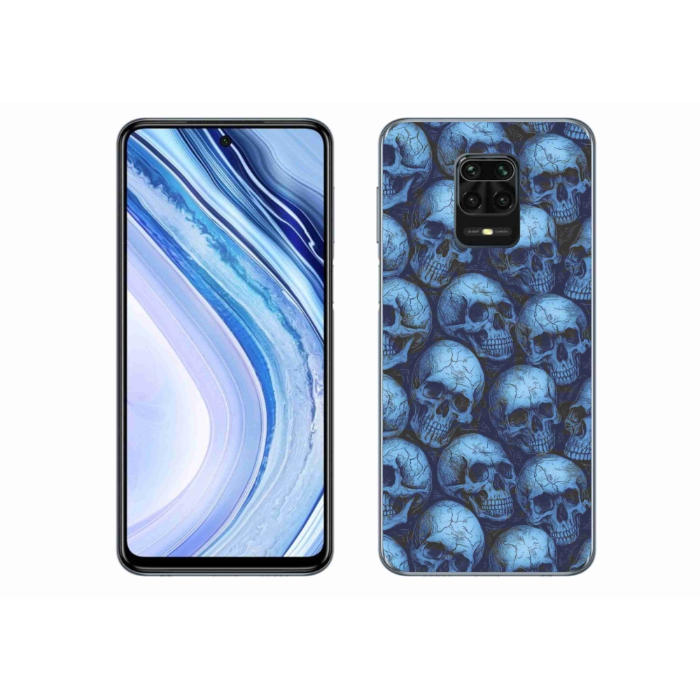 Gél borítás mmCase a Xiaomi Redmi Note 9 Pro számára - koponyák