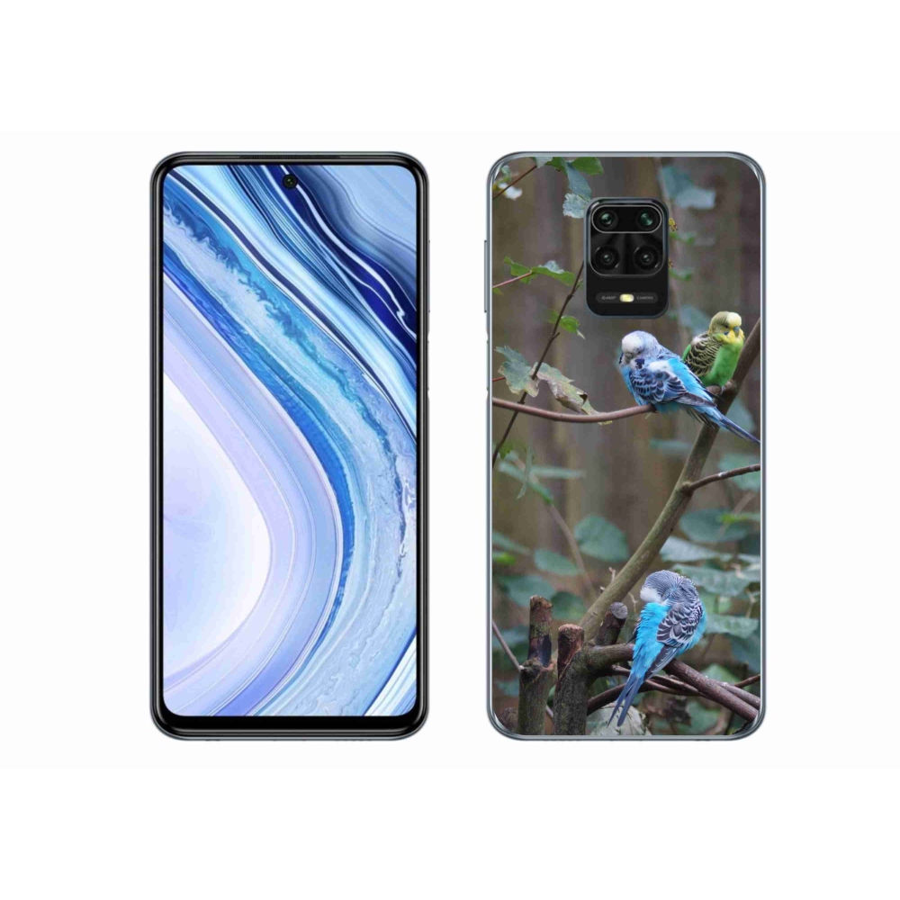 Gél borítás mmCase a Xiaomi Redmi Note 9 Pro számára - papagájok az ágon