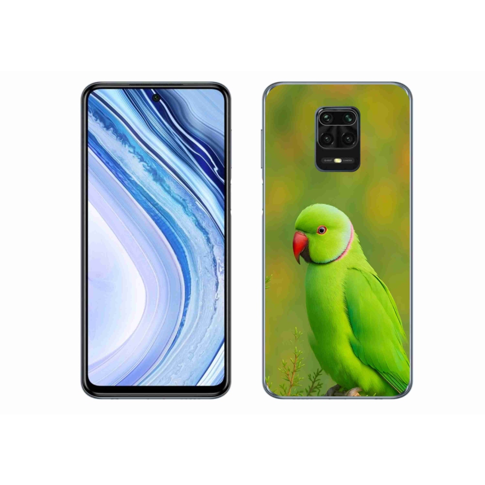 Gél borítás mmCase a Xiaomi Redmi Note 9 Pro készülékhez - papagáj alexandr 2