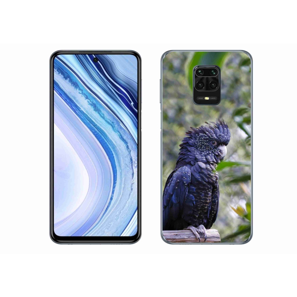 Gél borítás mmCase a Xiaomi Redmi Note 9 Pro készülékhez - papagáj kakadu fekete