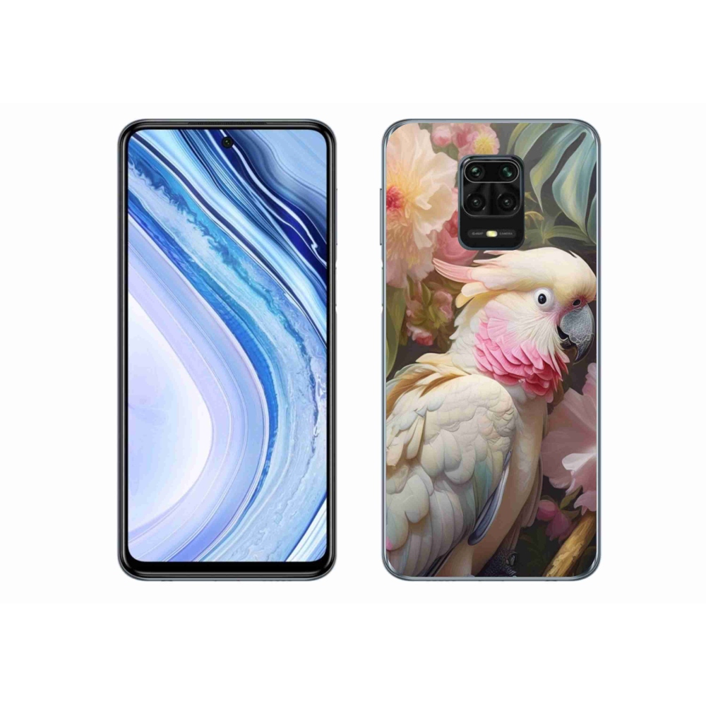 Gél borítás mmCase a Xiaomi Redmi Note 9 Pro készülékhez - papagáj kakadu rózsaszín 2