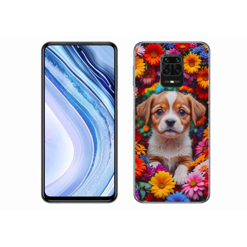 Gél borítás mmCase a Xiaomi Redmi Note 9 Pro számára - aranyos kiskutya