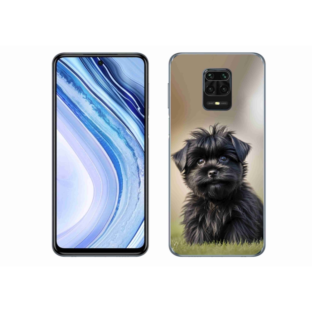 Gél borítás mmCase a Xiaomi Redmi Note 9 Pro számára - aranyos fekete kutya