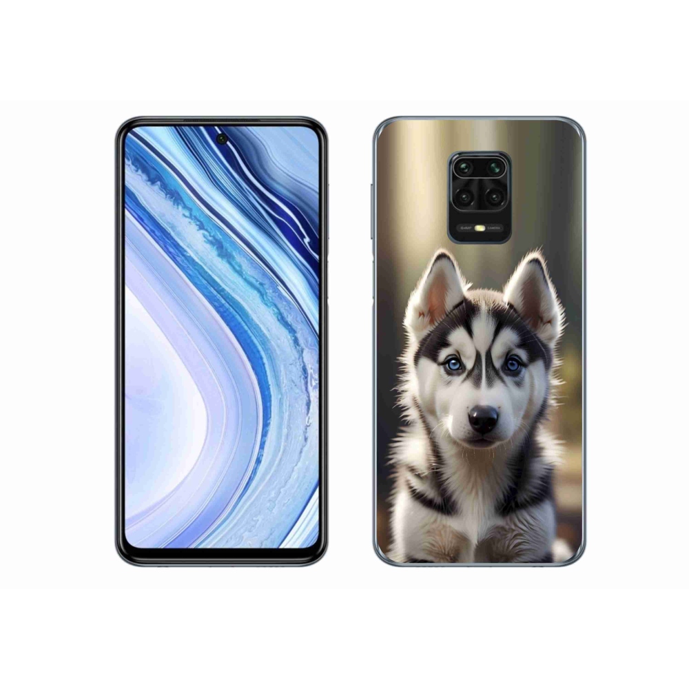 Gél borítás mmCase a Xiaomi Redmi Note 9 Pro-hoz - aranyos szibériai husky