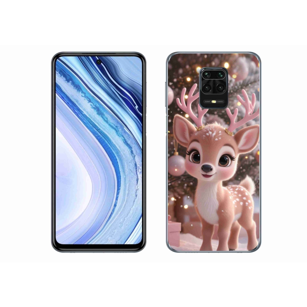 Gél borítás mmCase a Xiaomi Redmi Note 9 Pro számára - aranyos rénszarvas