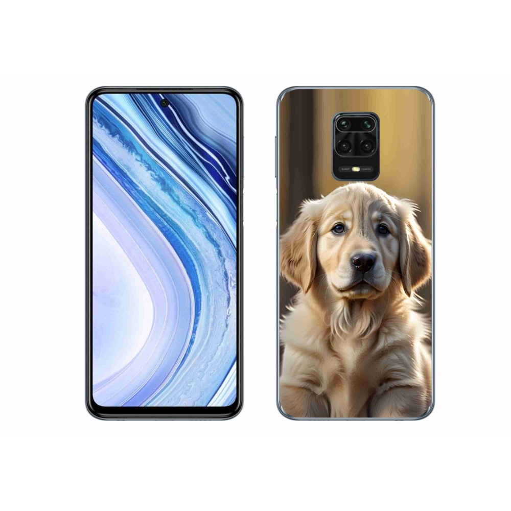 Gél borítás mmCase a Xiaomi Redmi Note 9 Pro számára - aranyos arany retriever