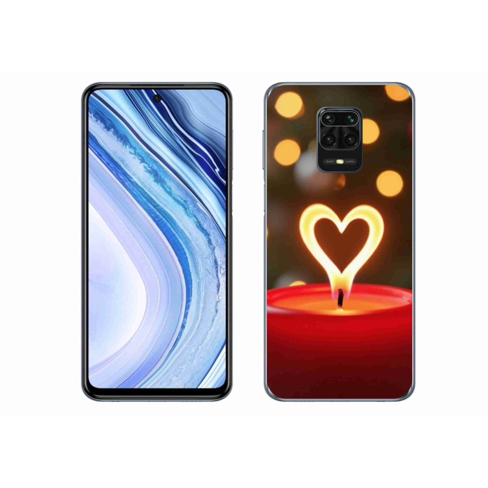 Gél borítás mmCase a Xiaomi Redmi Note 9 Pro-hoz - láng szíve