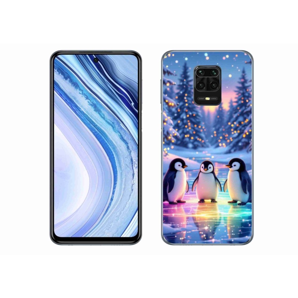 Gél borítás mmCase a Xiaomi Redmi Note 9 Pro számára - pingvinek