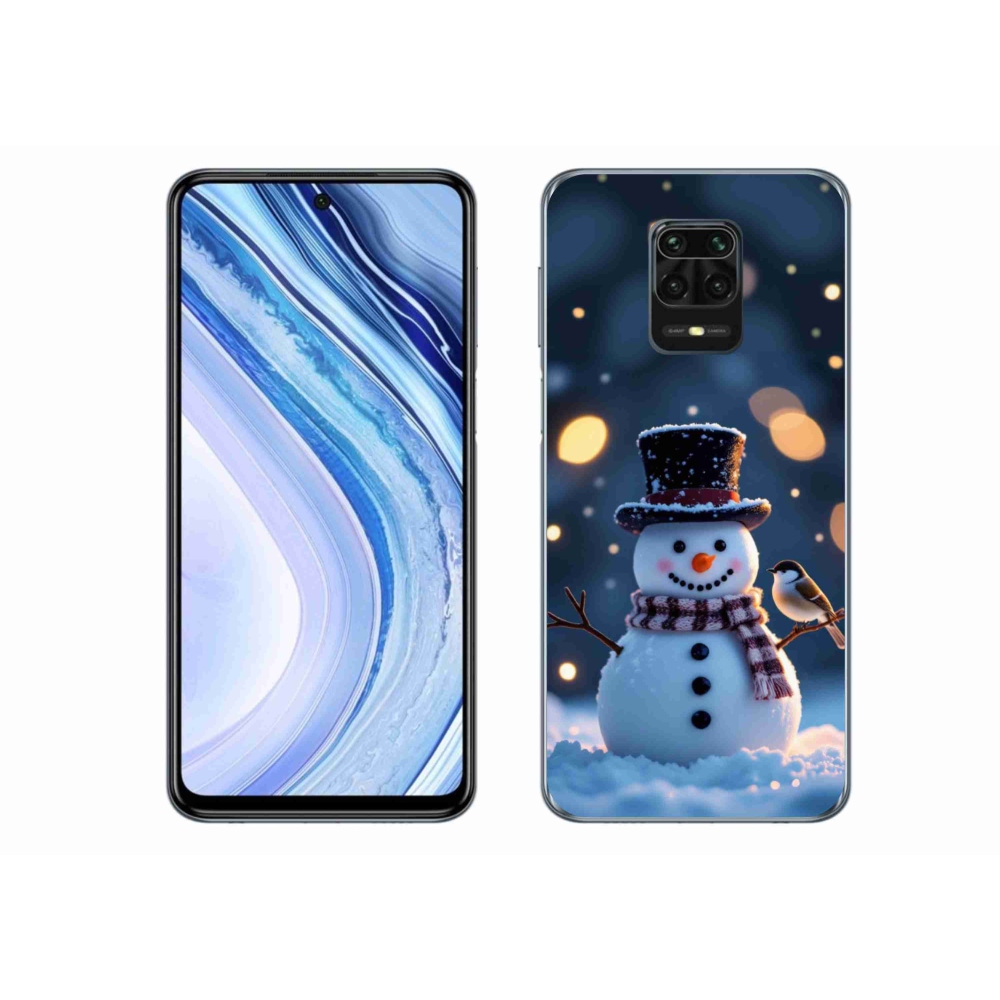 Gél borítás mmCase a Xiaomi Redmi Note 9 Pro számára - karácsonyi hóember