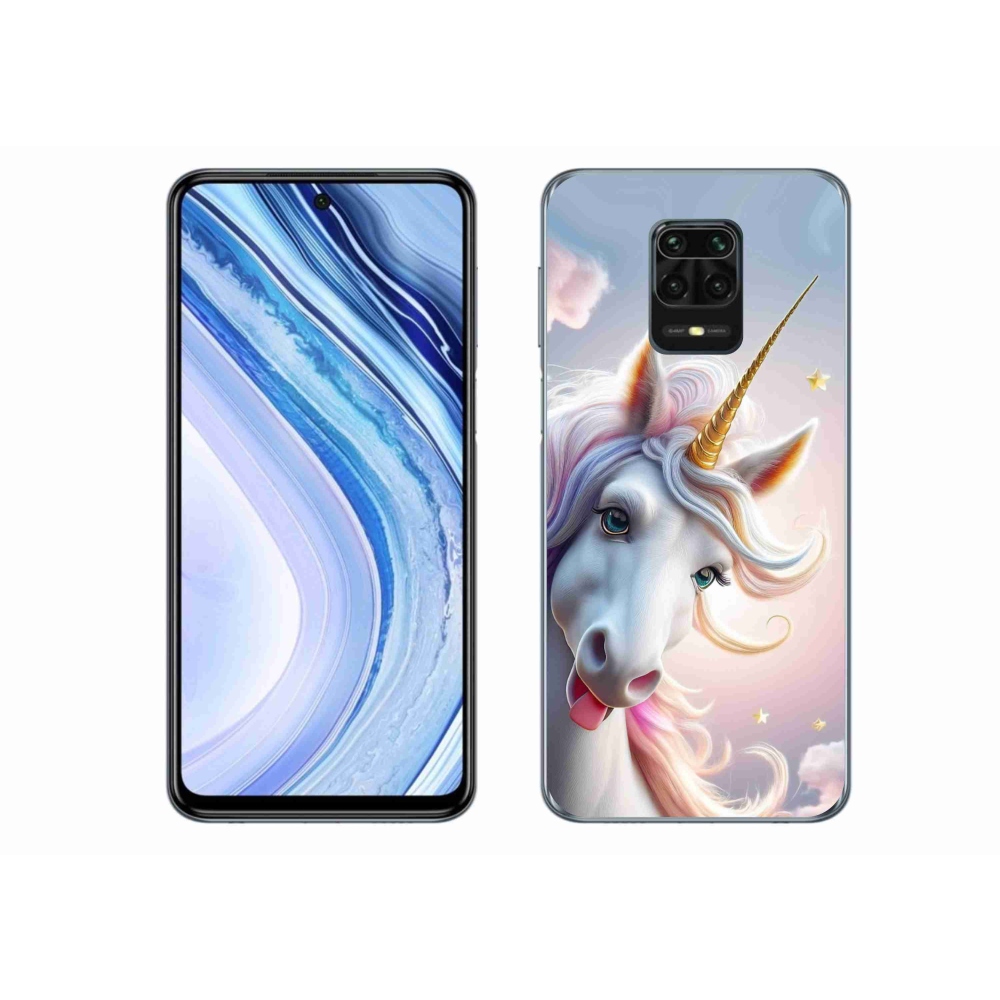 Gél borítás mmCase a Xiaomi Redmi Note 9 Pro készülékhez - vidám egyszarvú