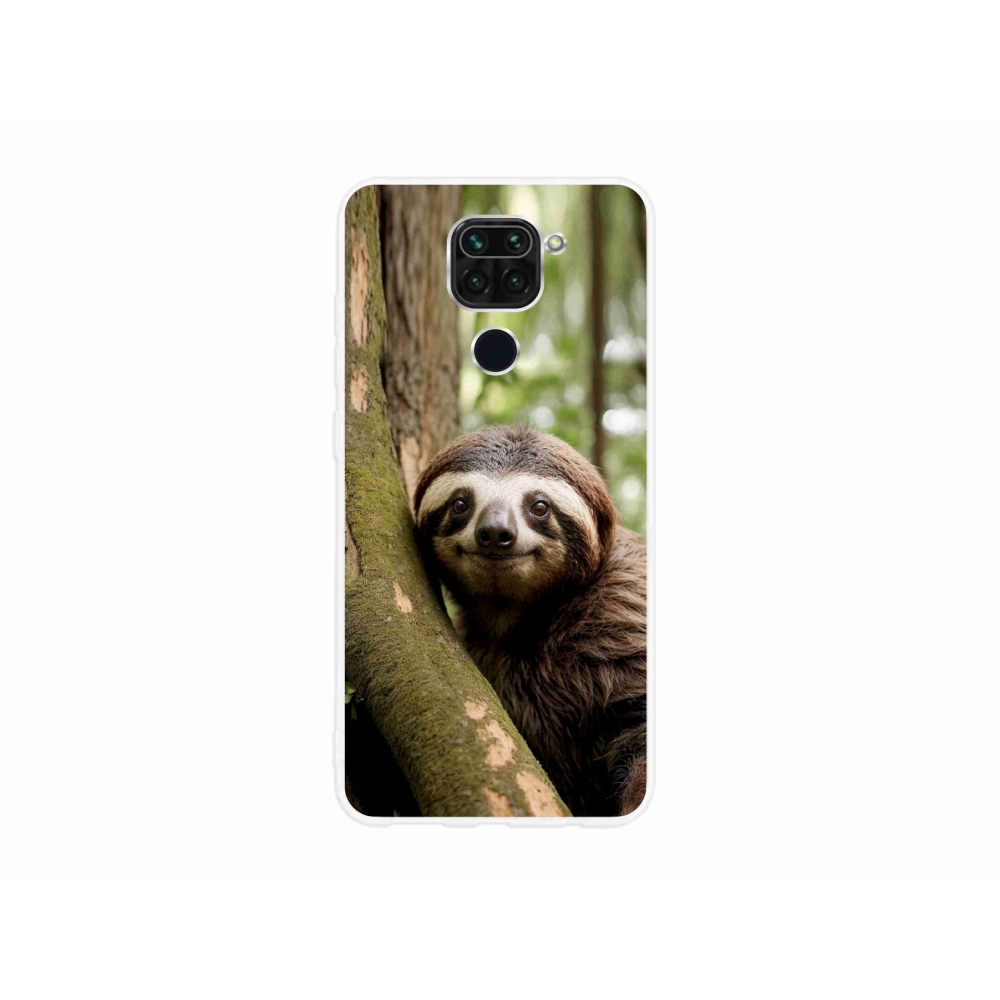 Gél borító mmCase a Xiaomi Redmi Note 9-hez - mosolygó lajhár