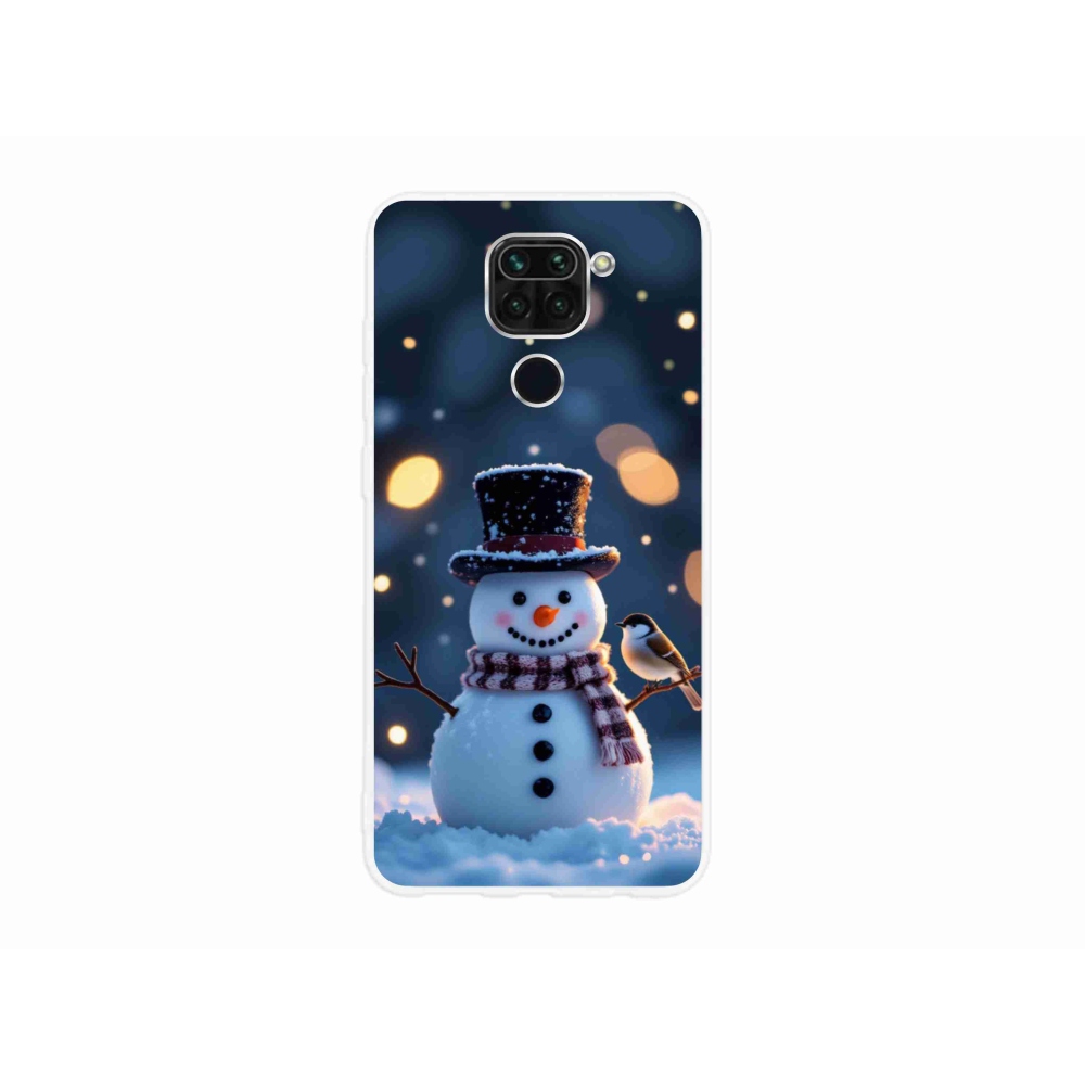 Gél borítás mmCase a Xiaomi Redmi Note 9-hez - karácsonyi hóember