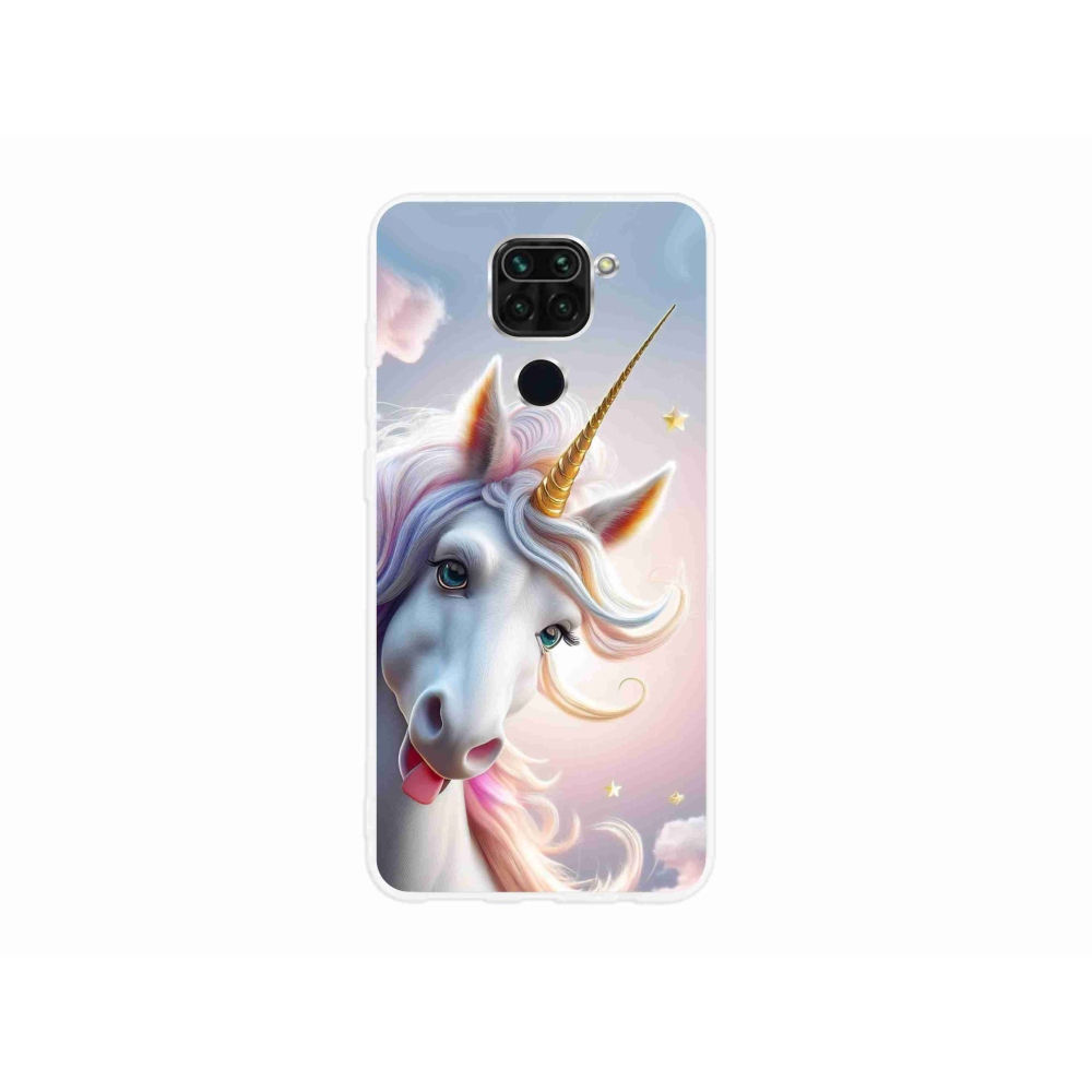Gél borító mmCase a Xiaomi Redmi Note 9-hez - vidám egyszarvú