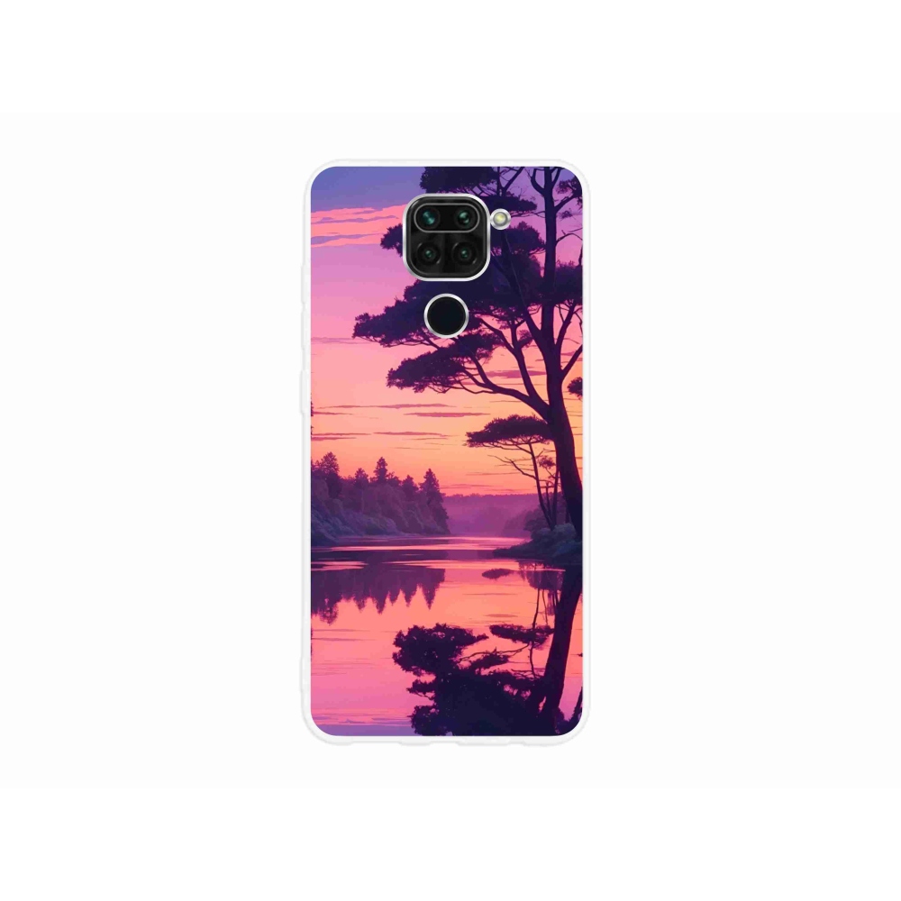 Gél borítás mmCase a Xiaomi Redmi Note 9-hez - naplemente a tó felett