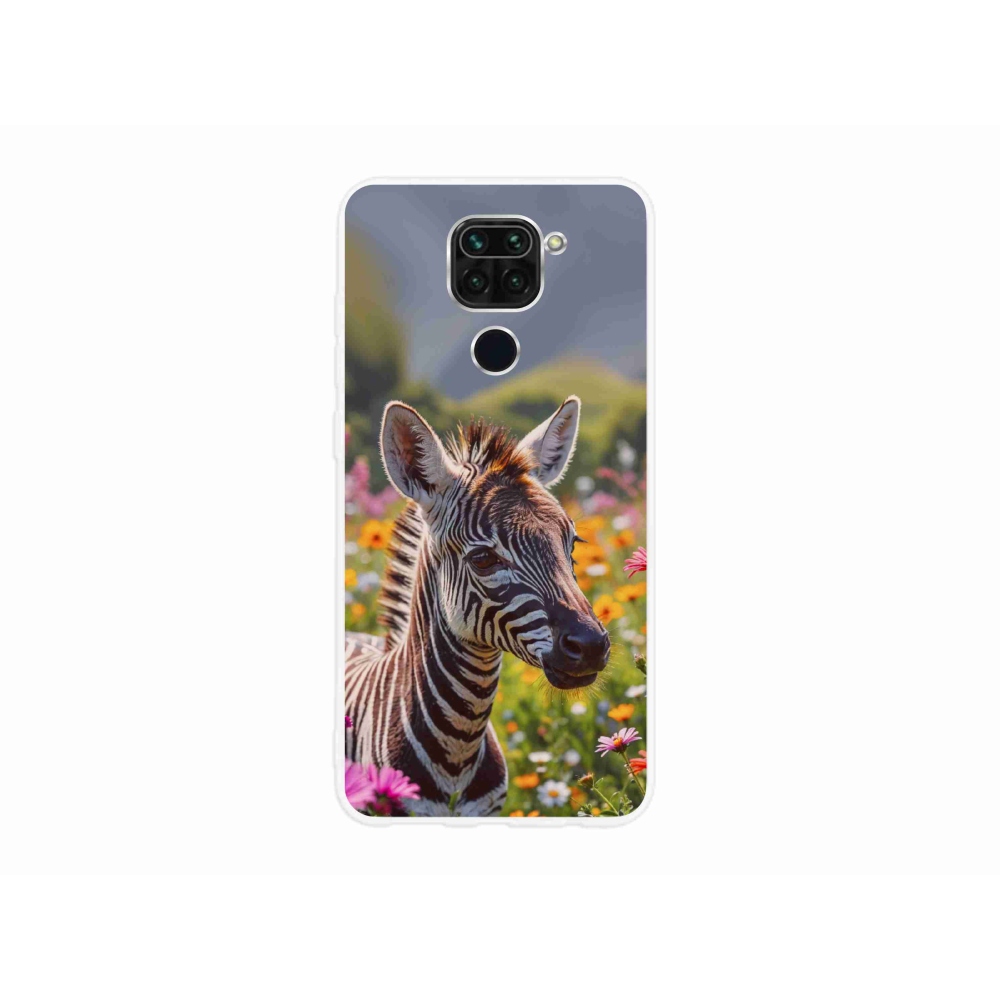 Gél borítás mmCase a Xiaomi Redmi Note 9-hez - zebra a réten