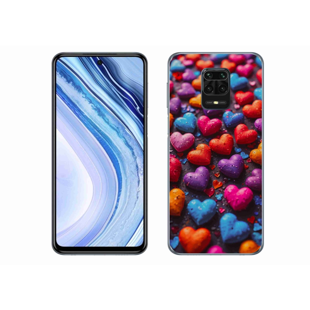 Gél borítás mmCase a Xiaomi Redmi Note 9S-hez - színes szív