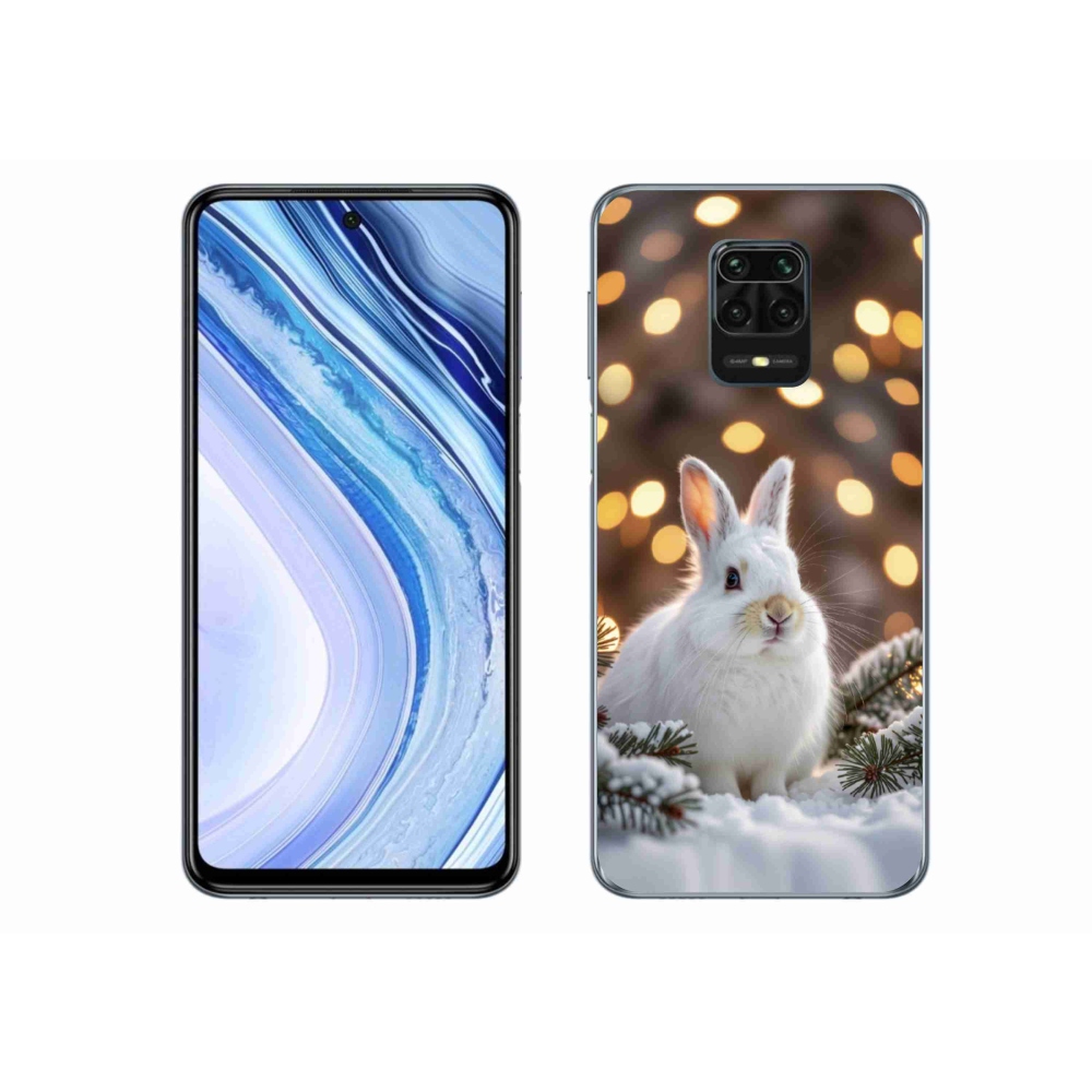Gél borítás mmCase a Xiaomi Redmi Note 9S-hez - fehér nyúl