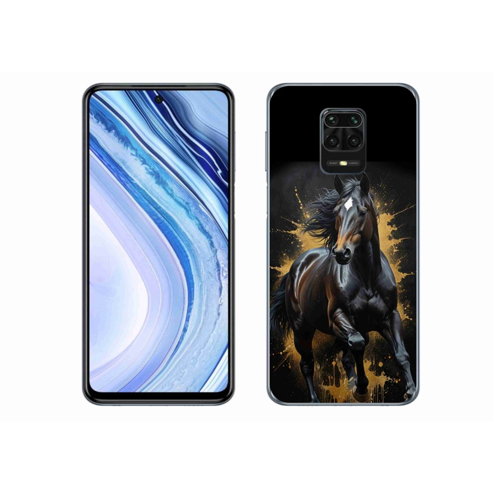 Gél borítás mmCase a Xiaomi Redmi Note 9S-hez - elegáns fekete ménes