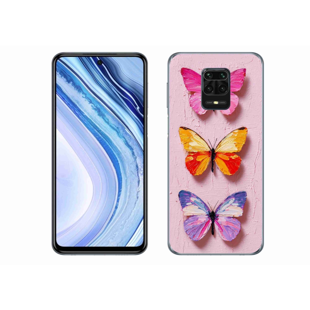 Gél borítás mmCase a Xiaomi Redmi Note 9S-hez - pillangó szentháromság