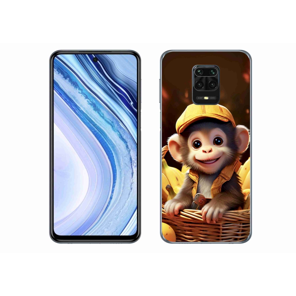 Gél borítás mmCase a Xiaomi Redmi Note 9S-hez - majom a kosárban