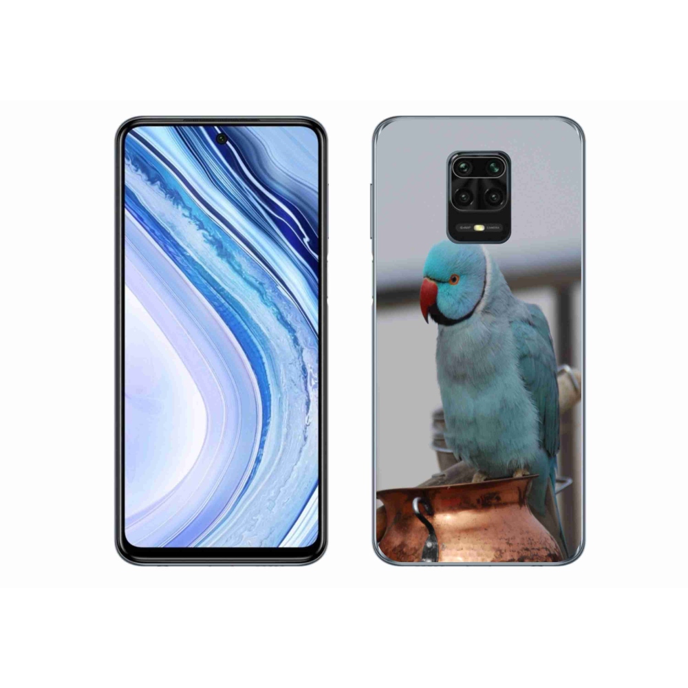 Gél borítás mmCase a Xiaomi Redmi Note 9S-hez - papagáj alexander kék