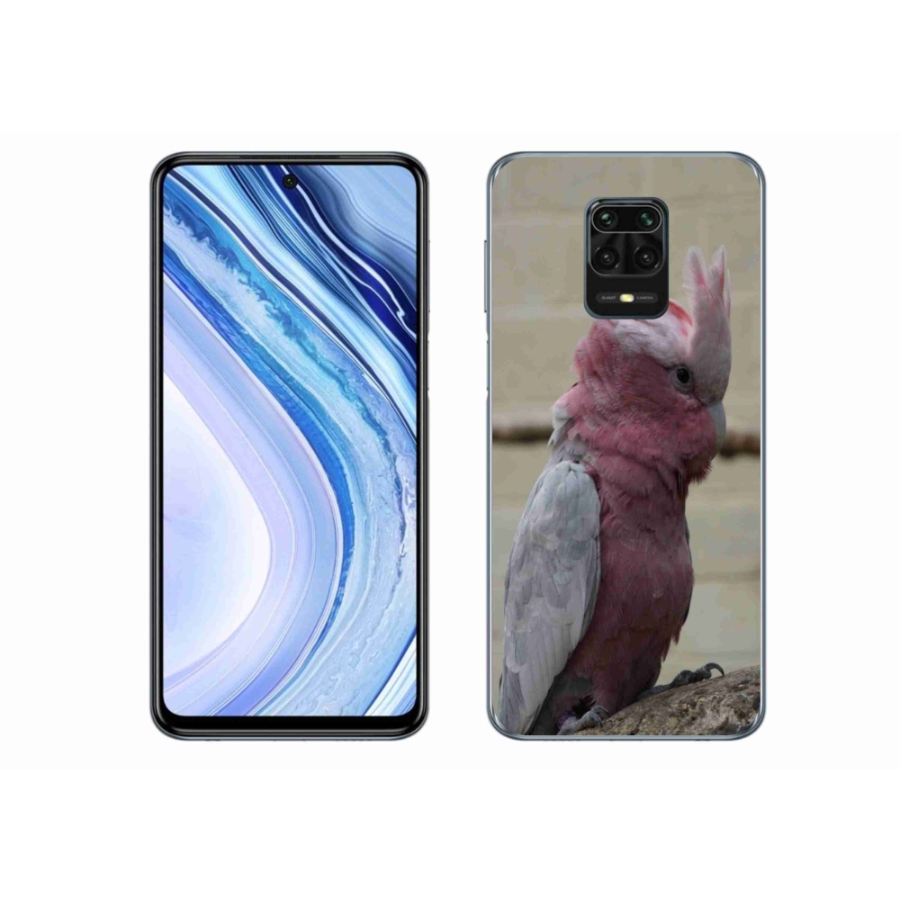 Gél borítás mmCase a Xiaomi Redmi Note 9S-hez - papagáj kakadu rózsaszínű
