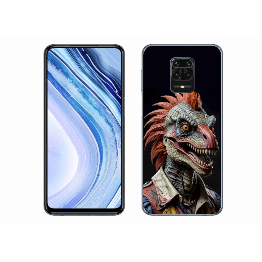 Gél borítás mmCase a Xiaomi Redmi Note 9S-hez - punk dinoszaurusz