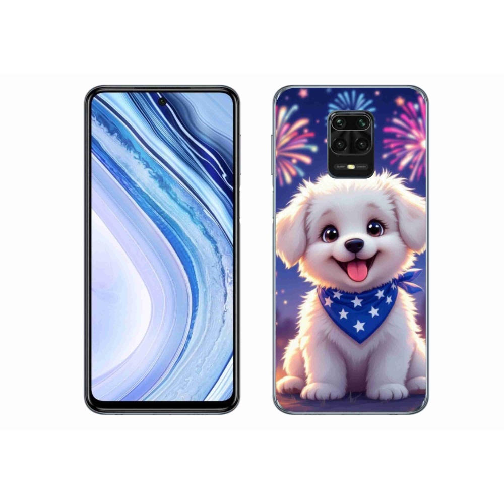 Gél borítás mmCase a Xiaomi Redmi Note 9S-hez - ünnepi kölyökkutya