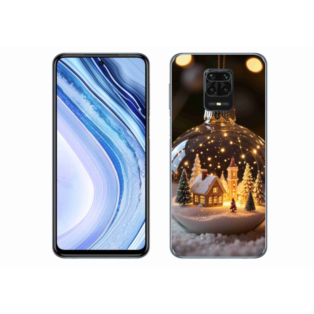 Gél borító mmCase a Xiaomi Redmi Note 9S-hez - karácsonyi golyók 3
